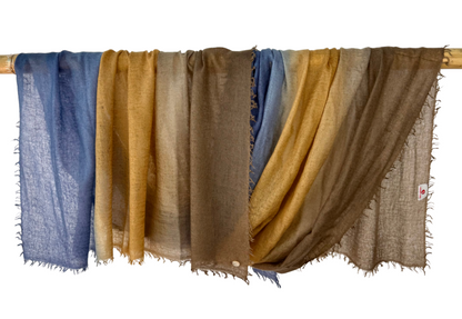 Shamina 100% finest Baby Cashmere Brown / Tabac / Blue