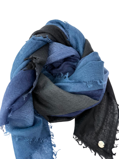 Shamina 100% finest Baby Cashmere Black / Navy Blue / Blue