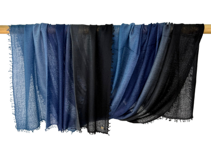 Shamina 100% finest Baby Cashmere Black / Navy Blue / Blue