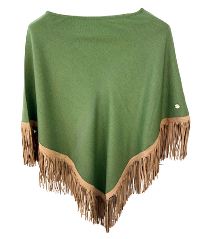 Classic Poncho Dark Green