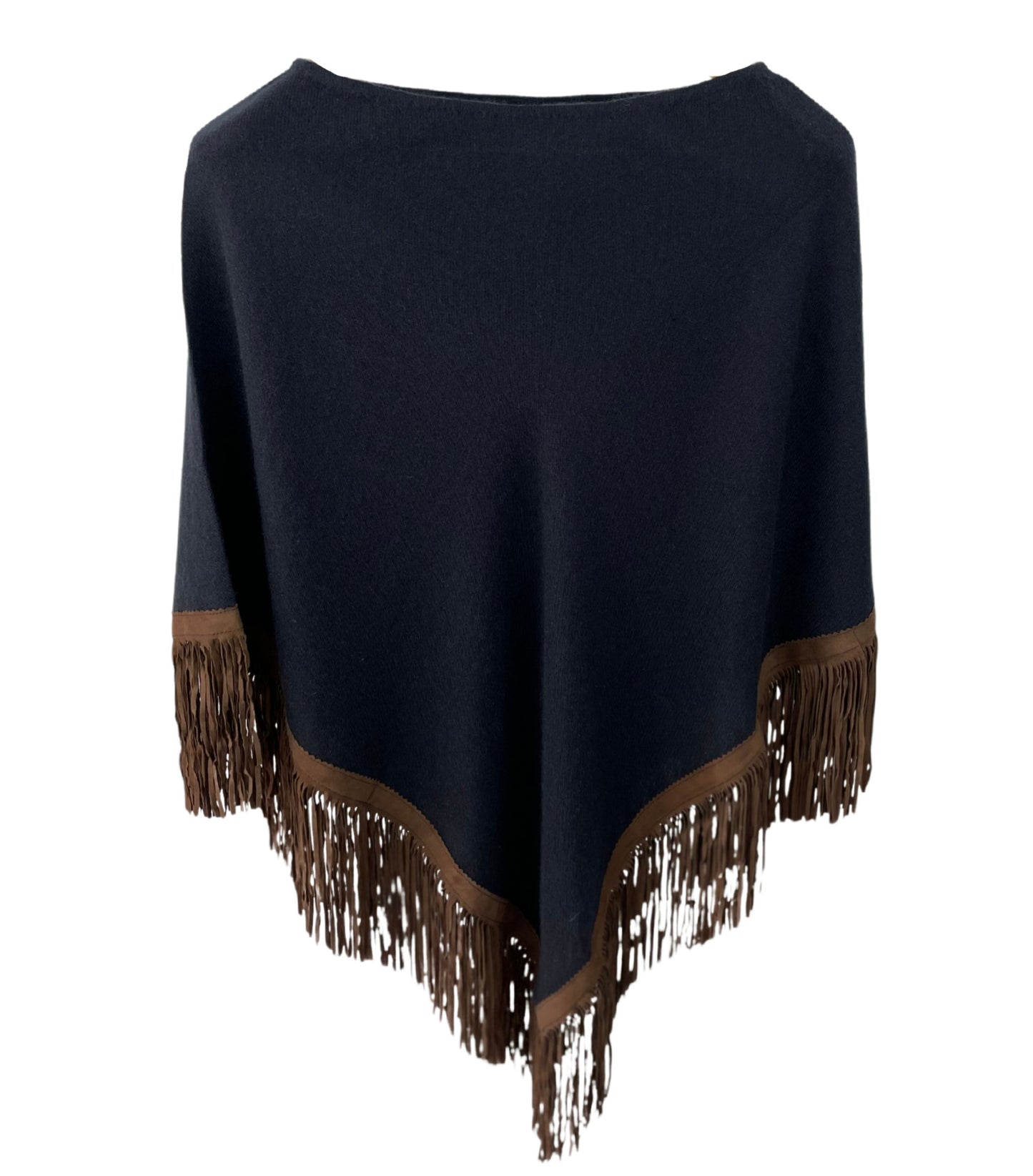 Classic Poncho Navy Blue