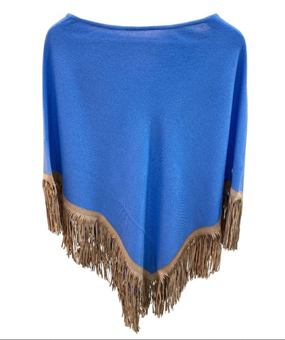Classic Poncho Sky Blue
