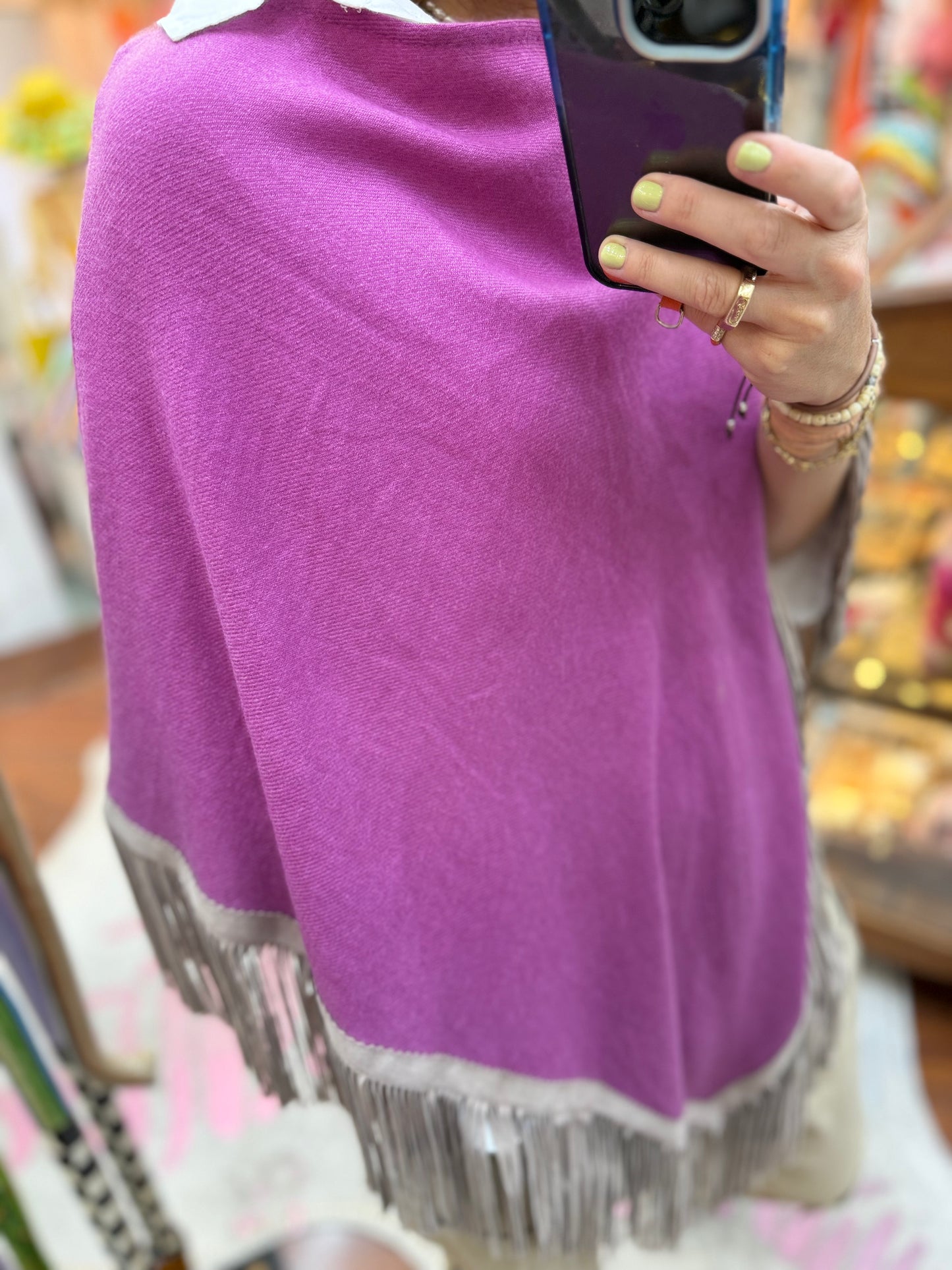 Classic Poncho Magenta