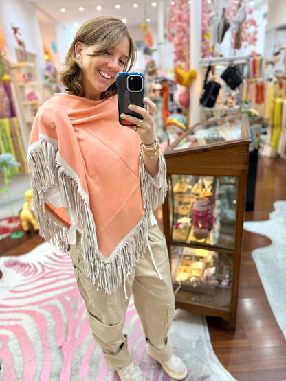 Classic Poncho Apricot
