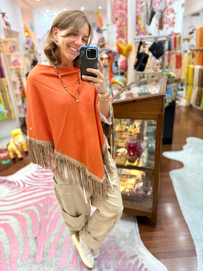Classic Poncho Orange