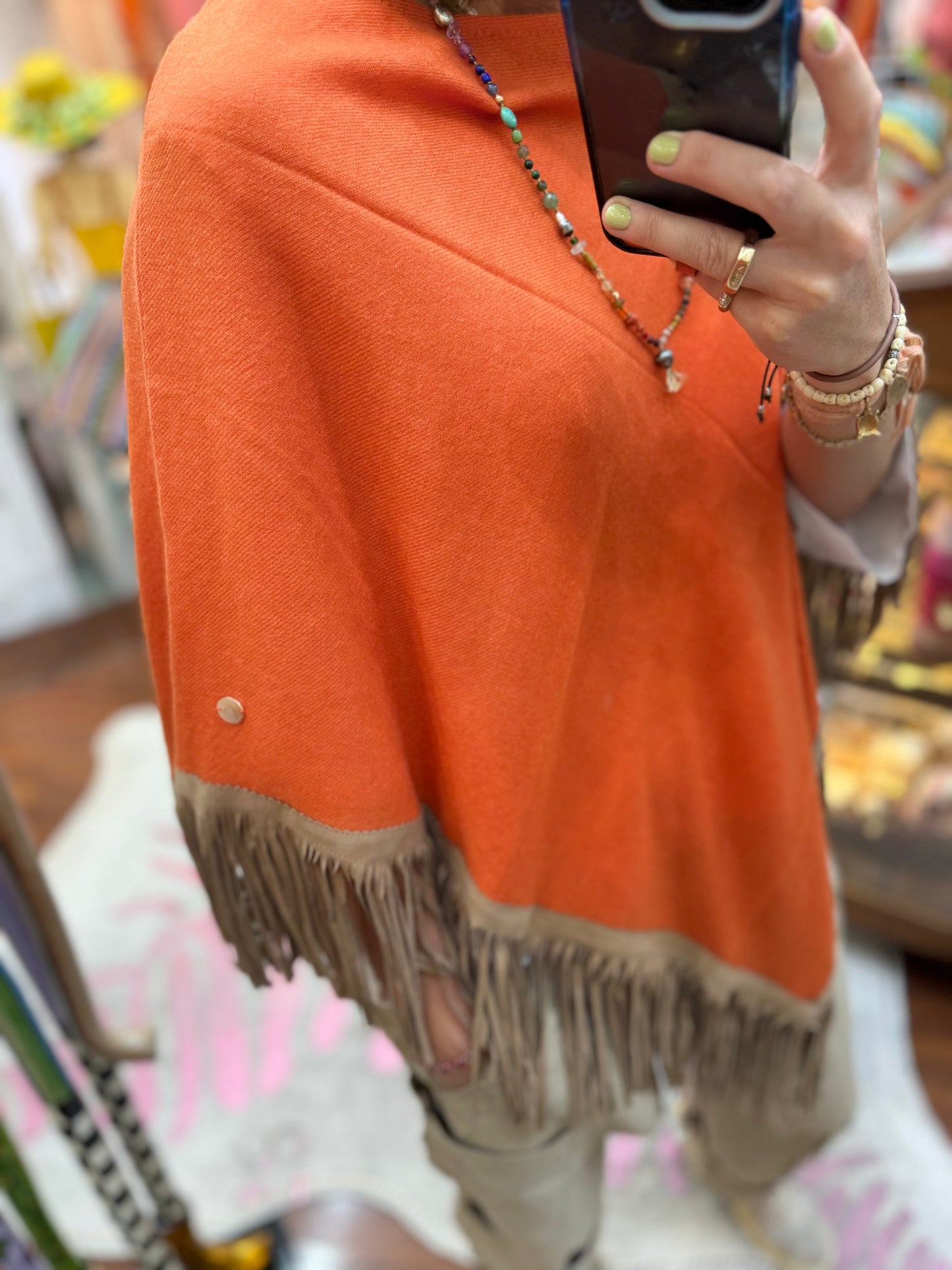 Classic Poncho Orange
