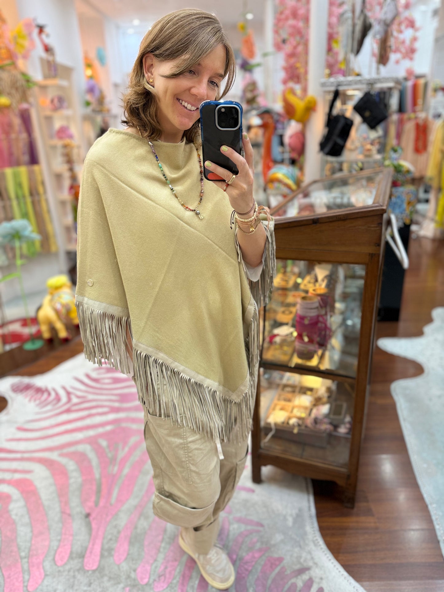 Classic Poncho Khaki