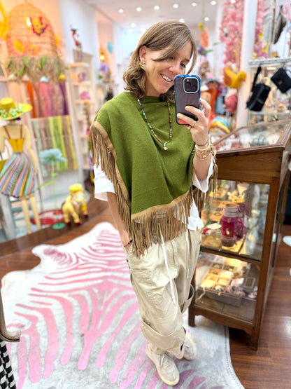 Classic Poncho Olive