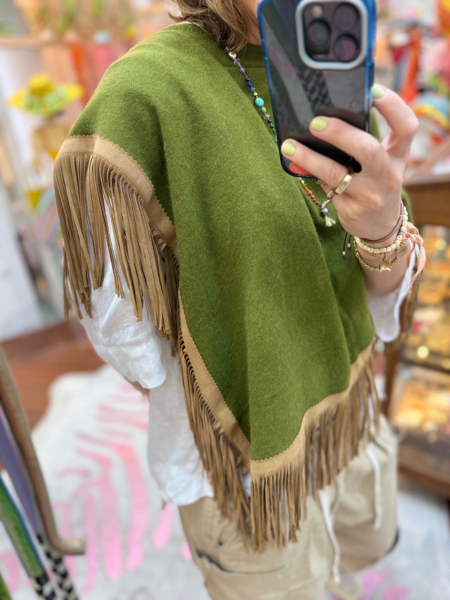Classic Poncho Olive