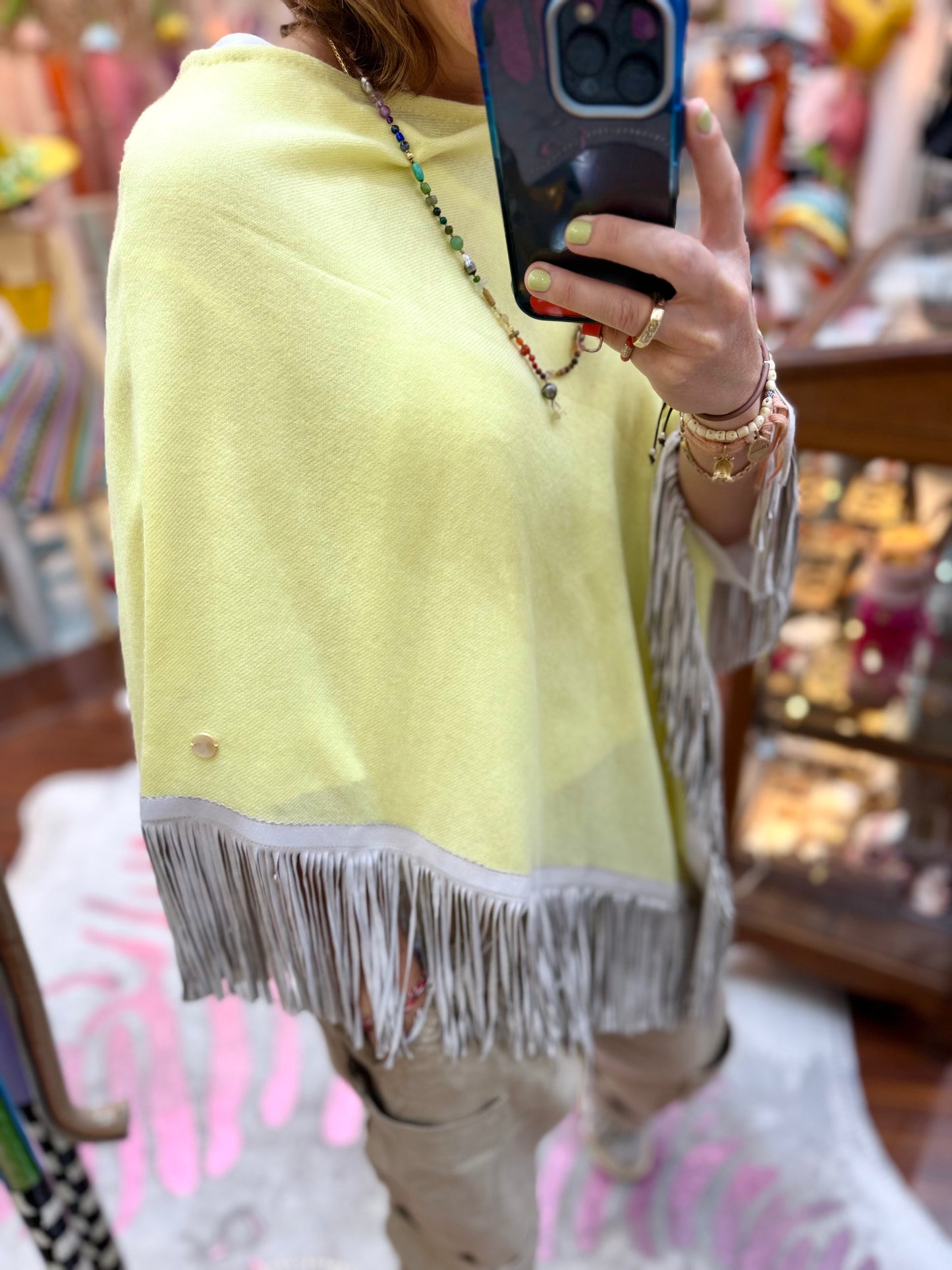 Classic Poncho Light Yellow