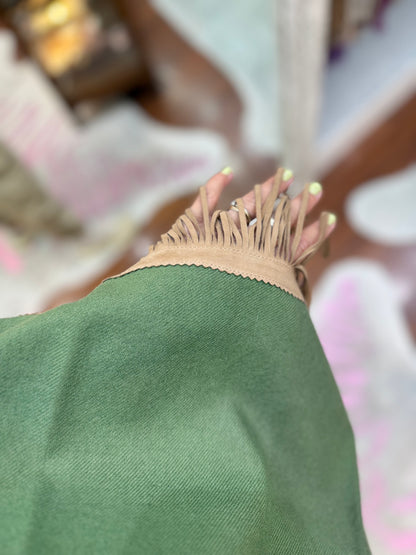 Classic Poncho Dark Green