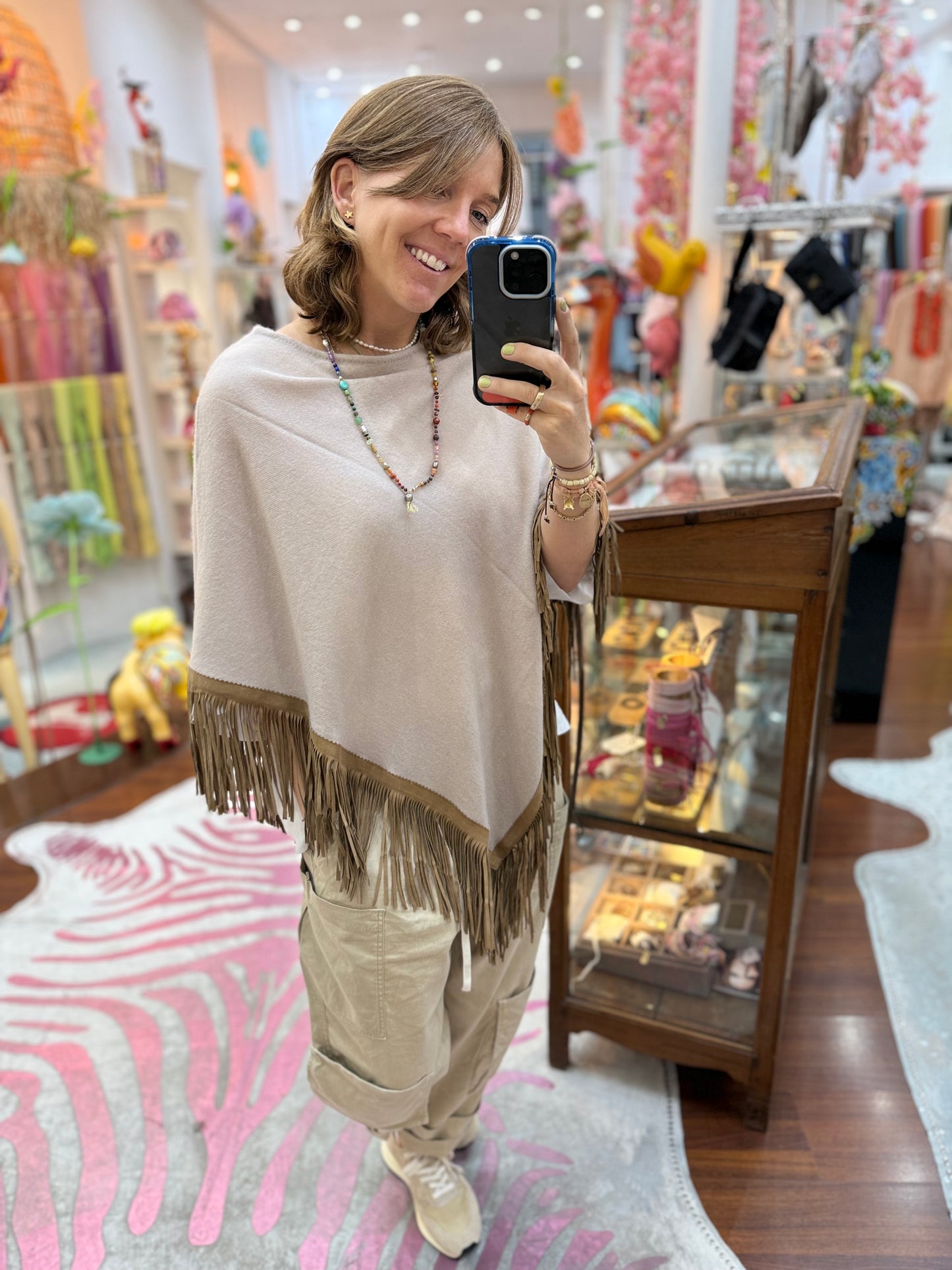 Classic Poncho Taupe
