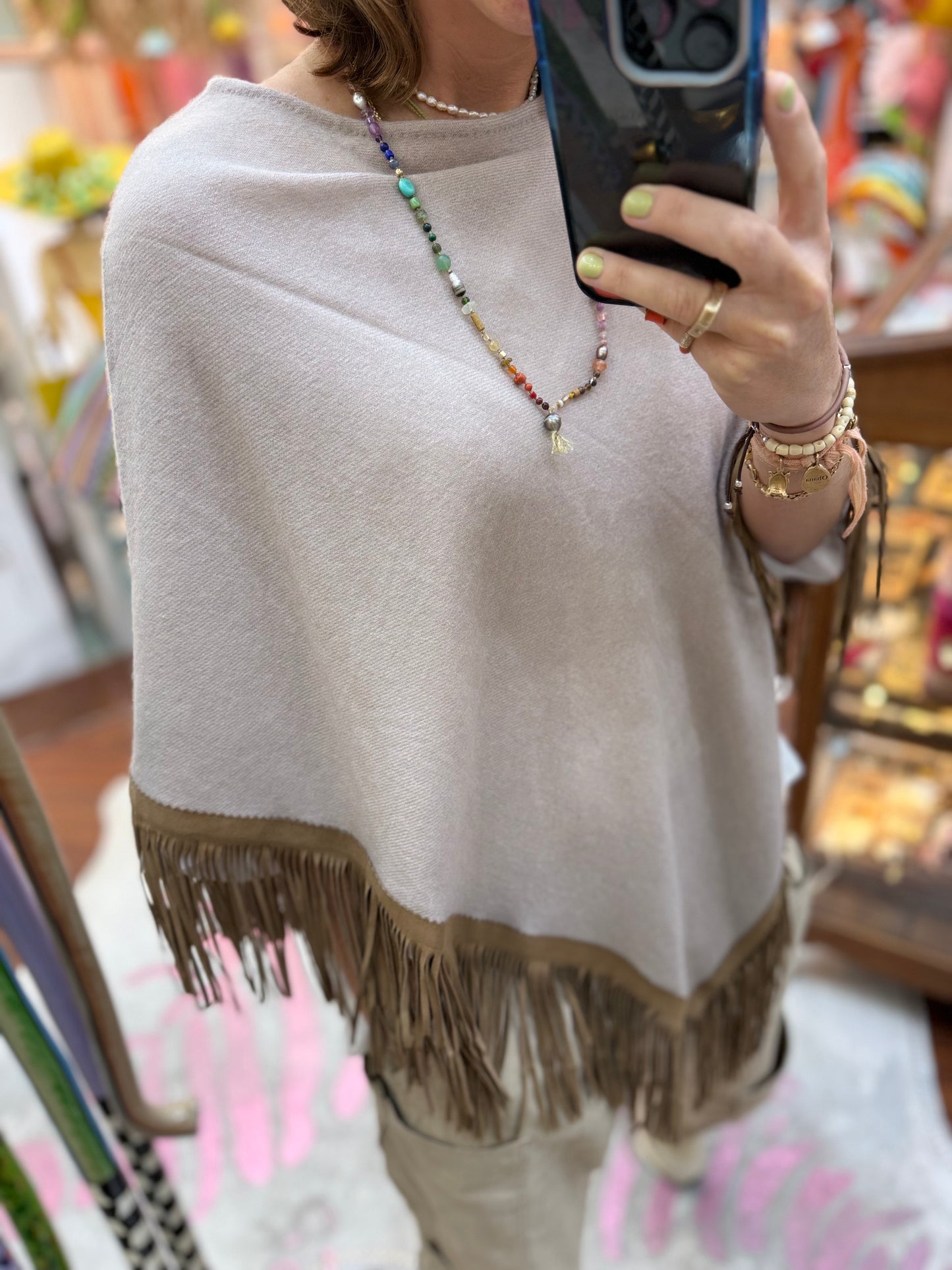 Classic Poncho Taupe