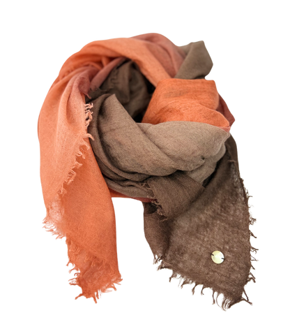 Shamina 100% finest Baby Cashmere Brown / Red / Orange
