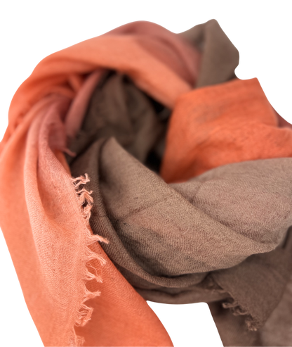 Shamina 100% finest Baby Cashmere Brown / Red / Orange
