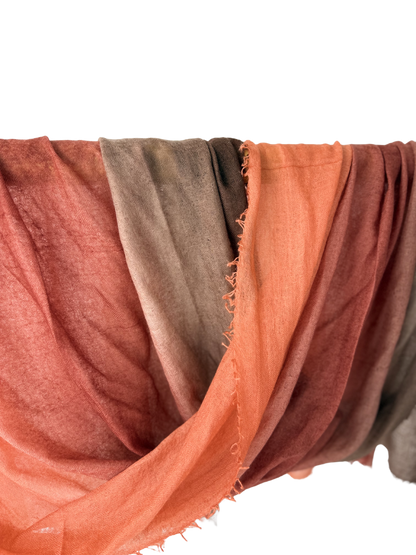 Shamina 100% finest Baby Cashmere Brown / Red / Orange