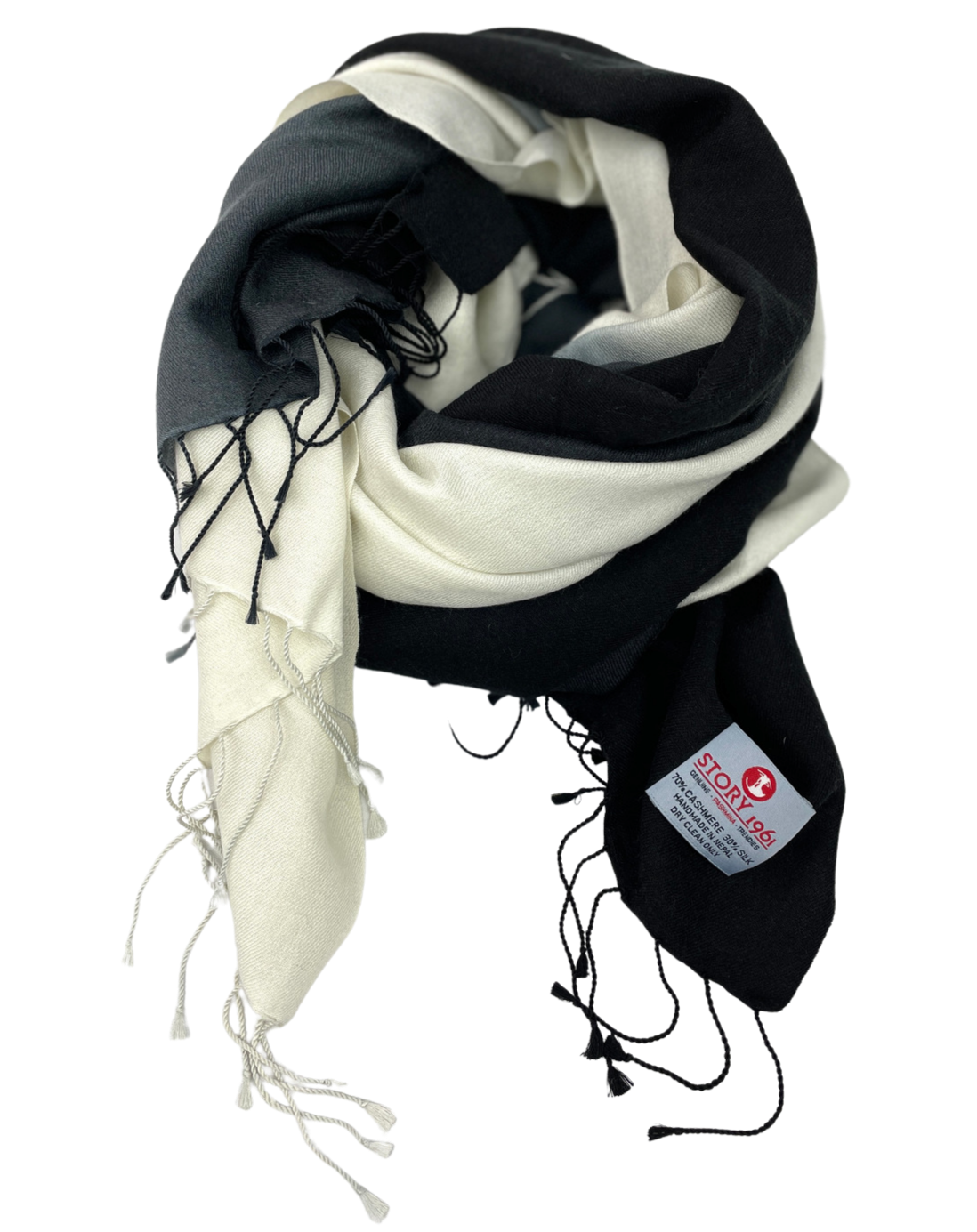 Genuine Scarf Black meets White