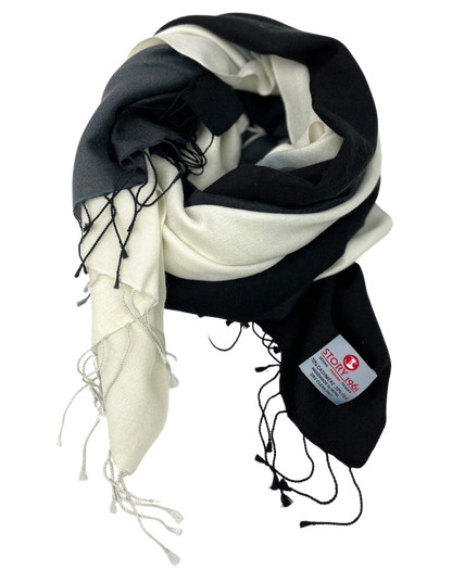 Genuine Scarf Black meets White