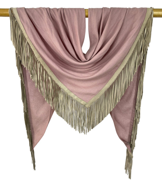 Open Poncho Old Rose
