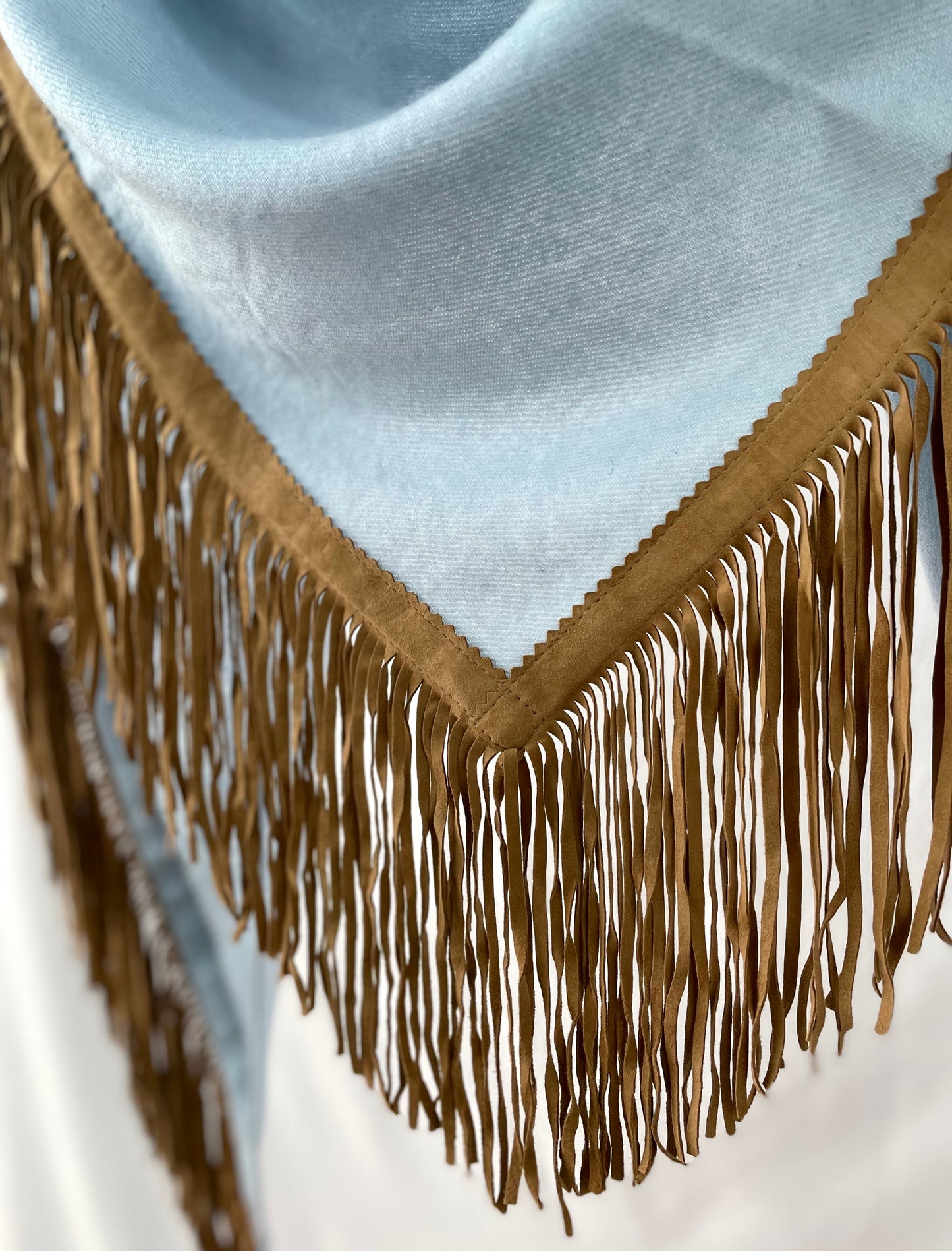 Open Poncho Light Blue