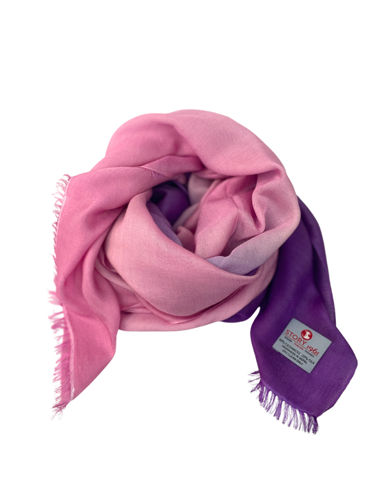 Waterpashmina Scarf Purple meets Rose