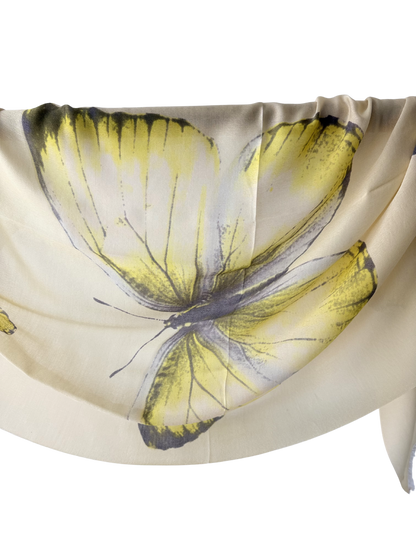 Waterpashmina Scarf Butterfly Yellow