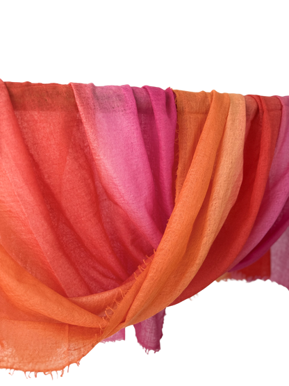Shamina 100% finest Baby Cashmere Pink / Red / Orange