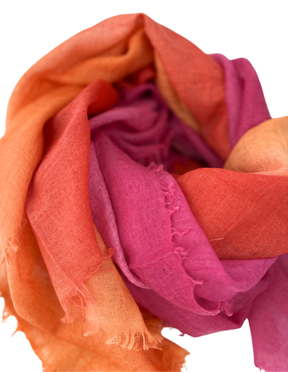 Shamina 100% finest Baby Cashmere Pink / Red / Orange