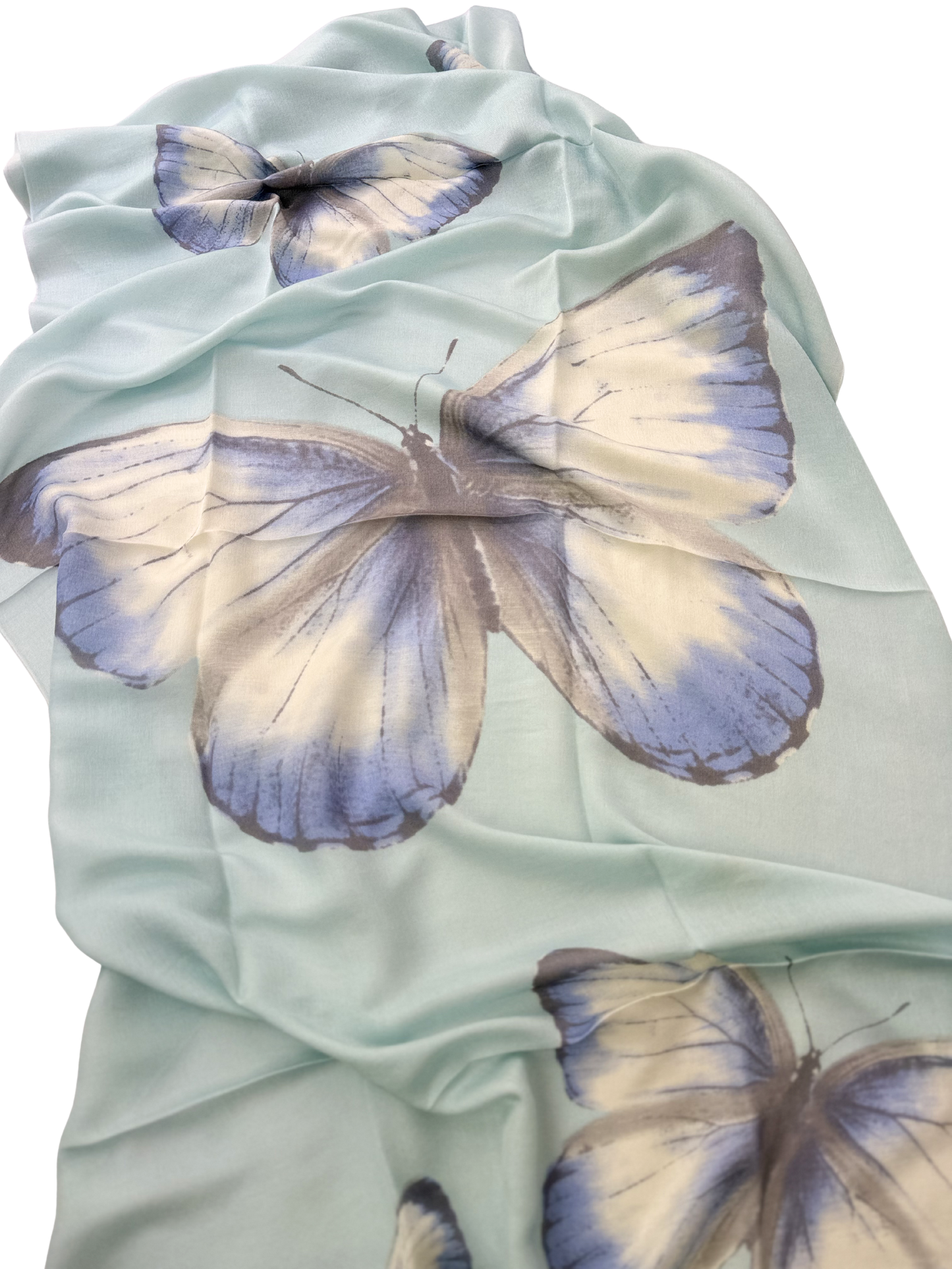Waterpashmina Scarf Butterfly Blue