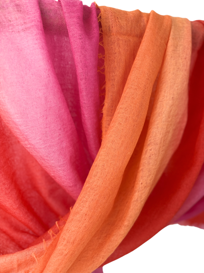 Shamina 100% finest Baby Cashmere Pink / Red / Orange