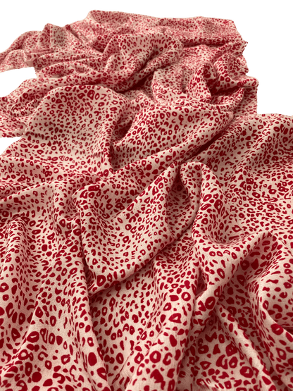 Waterpashmina Scarf Leo Cream meets Red