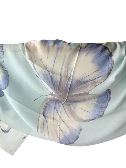 Waterpashmina Scarf Butterfly Blue