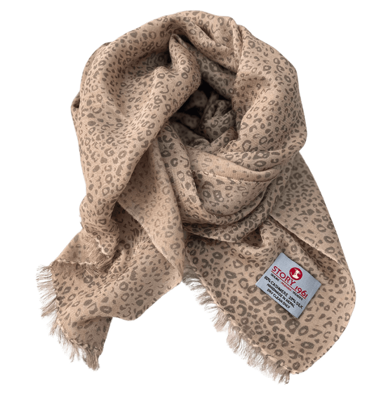 Waterpashmina Scarf Leo Taupe meets Dark Taupe