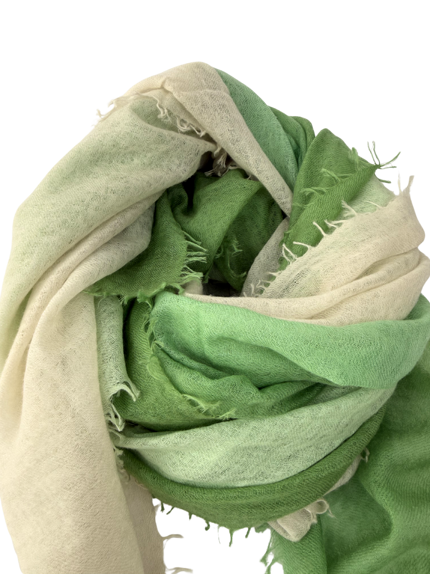 Shamina 100% finest Baby Cashmere Green / White / Cream