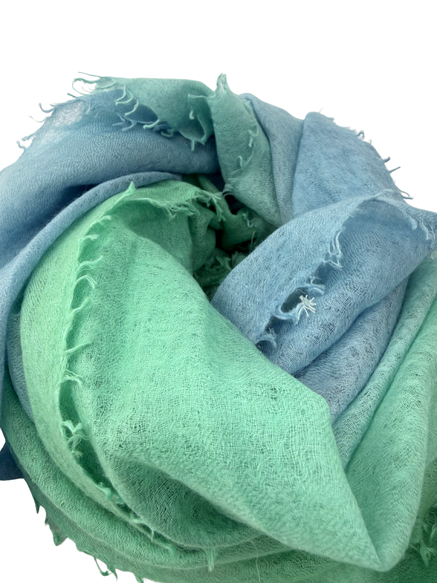 Shamina 100% finest Baby Cashmere Aqua / Green / Blue
